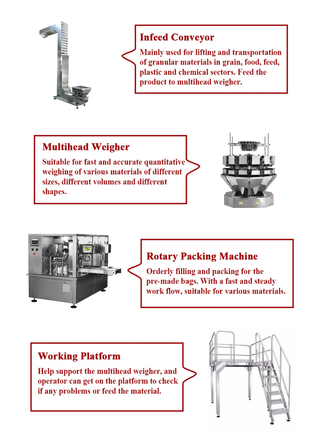 CE Chips Nuts Packing Machine for Premade Pouch/Doypack/Zipper Bag