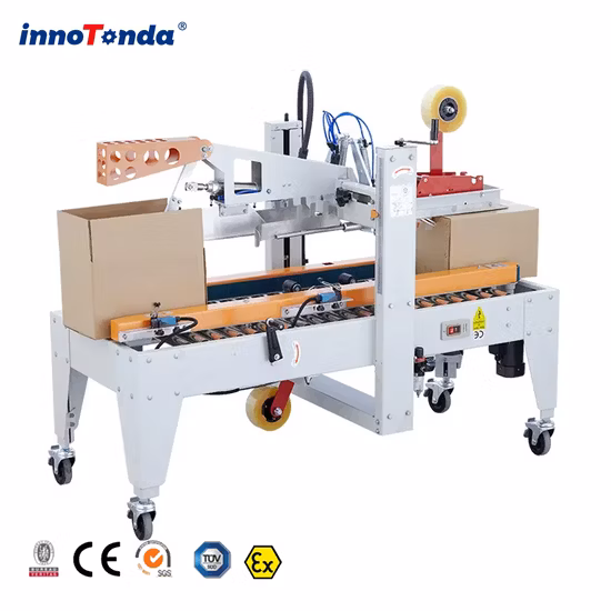 Máquina automática de sellado de cajas cónicas para cajas selladoras de cajas de cartón